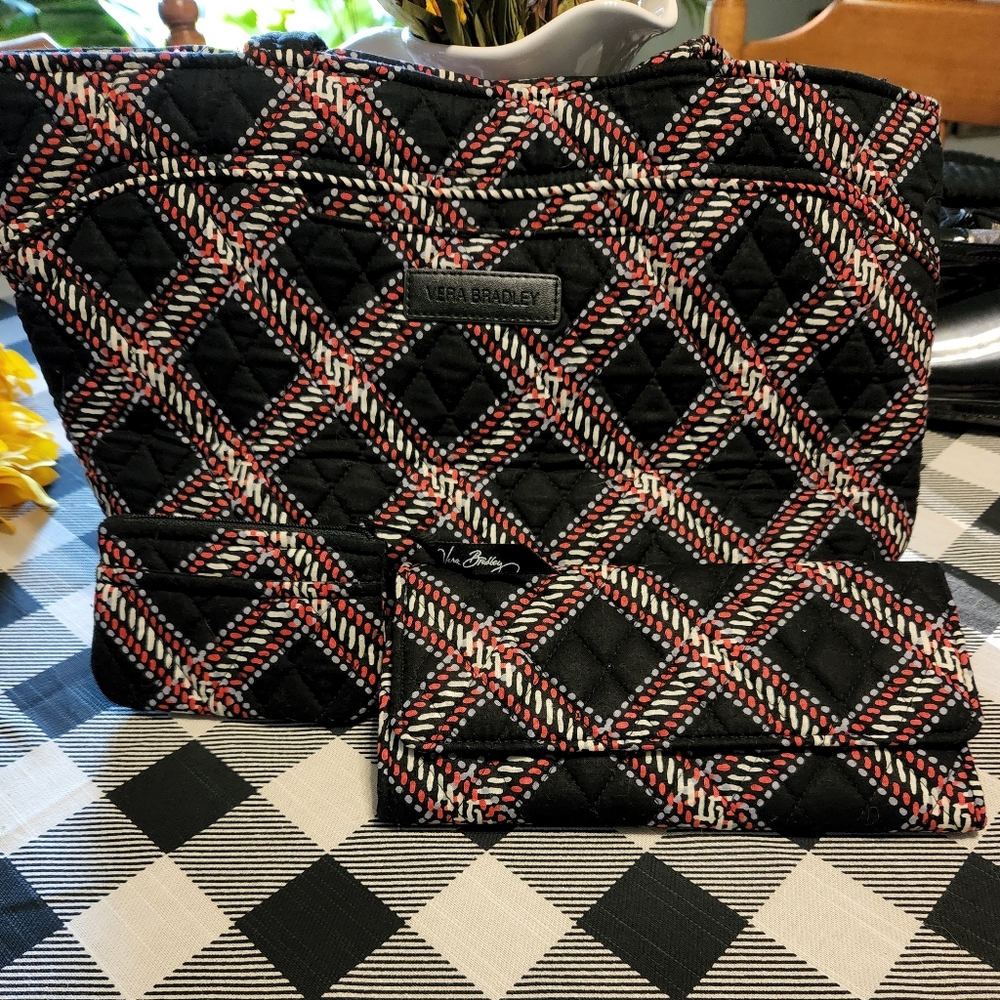 Vera Bradley Purse Wallet and Cosmetic in Retired Minsk pattern